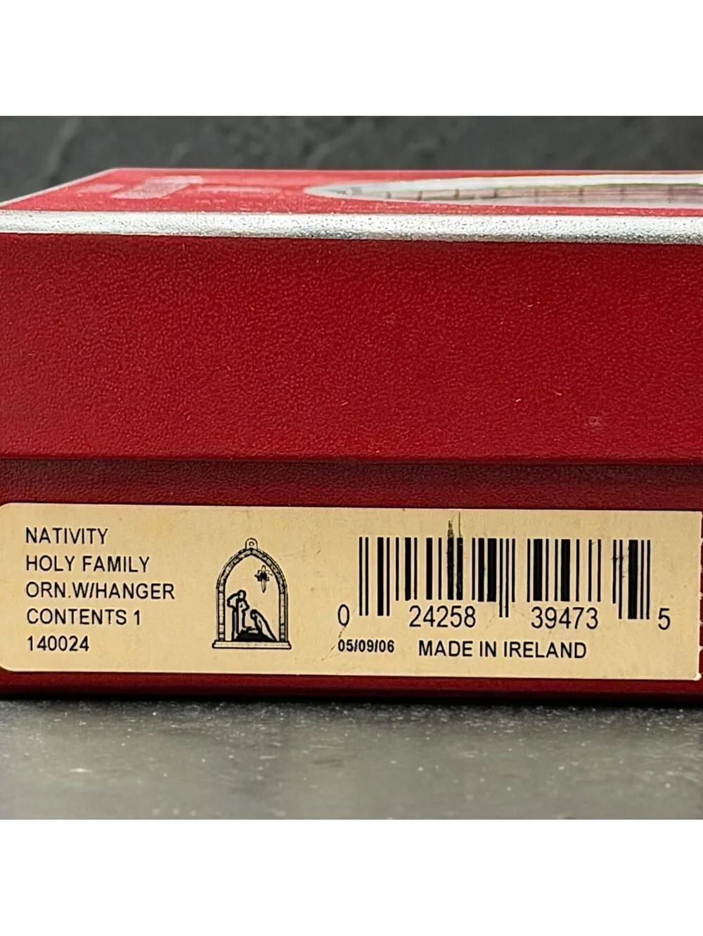 Vtg Waterford Crystal Holy Family Nativity Ornament 1st Edition Ireland In Box